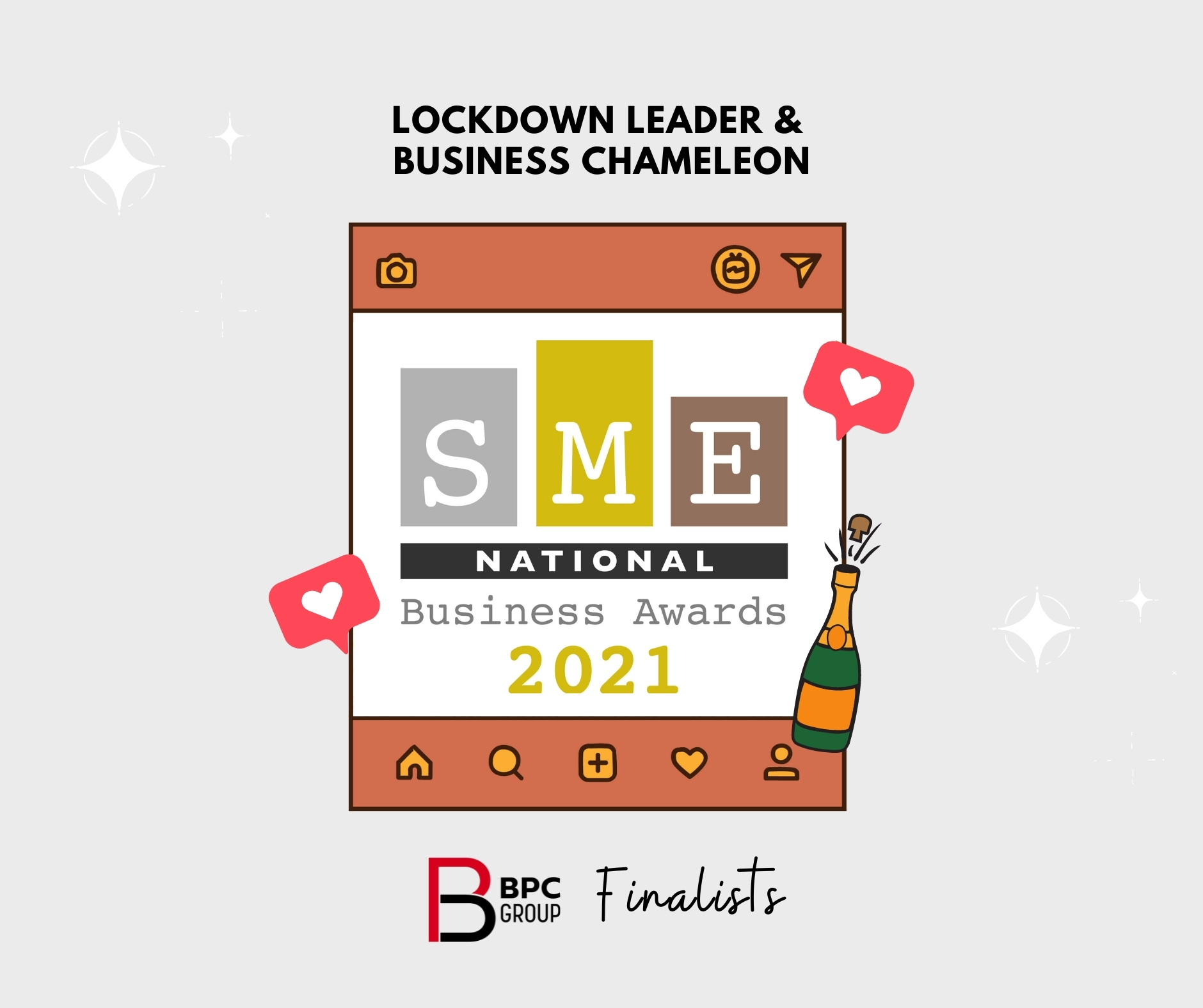 BPC Group have been announced as finalists for both Business Chameleon and Lockdown Leader at the 2021 SME National Awards image